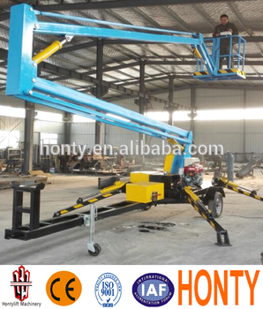 14M Diesel Engine &380V Electricity double used multifunctional crank arm type hydraulic movable lifting platform