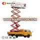 Electric hydraulic movable scissor lift table Outdoor Using 4 Wheel Mobile Lifting Platform